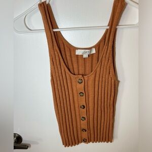 LOFT Burnt Orange Knit Tank Top | Size M